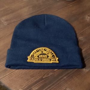 VANS OFF THE WALL NAVY CUFFED BEANIE HAT OSFA